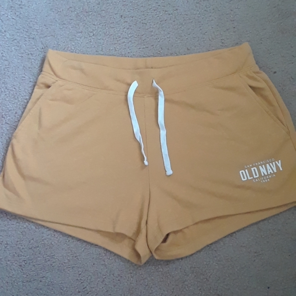 Women's old navy yellow shorts in size medium